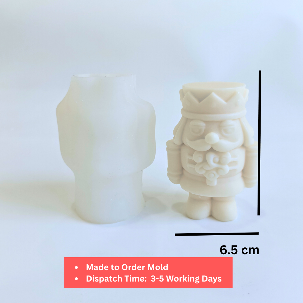 Christmas Nut Cracker Candle Mold