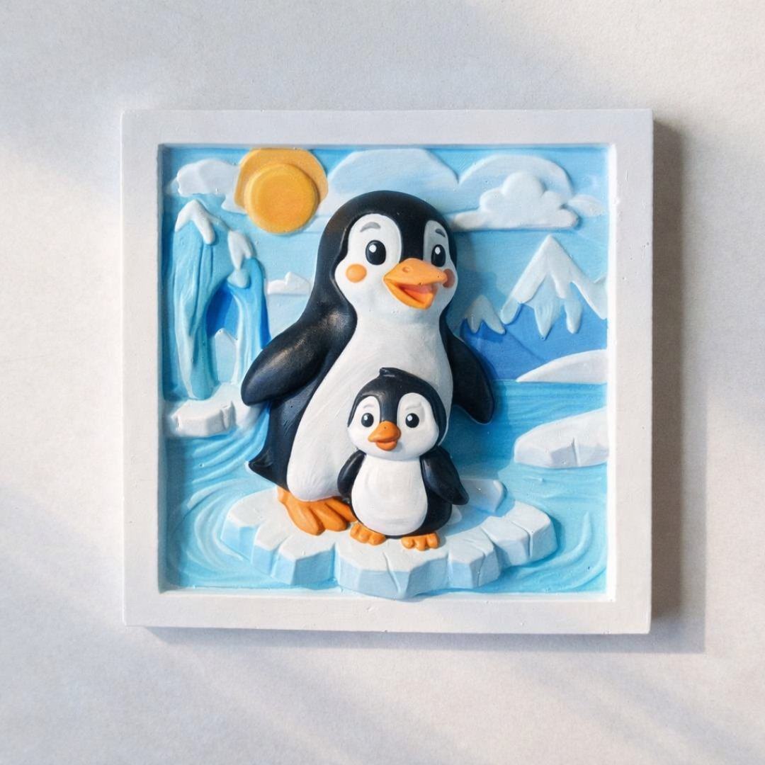 Penguin Keepsake Canvas Mold