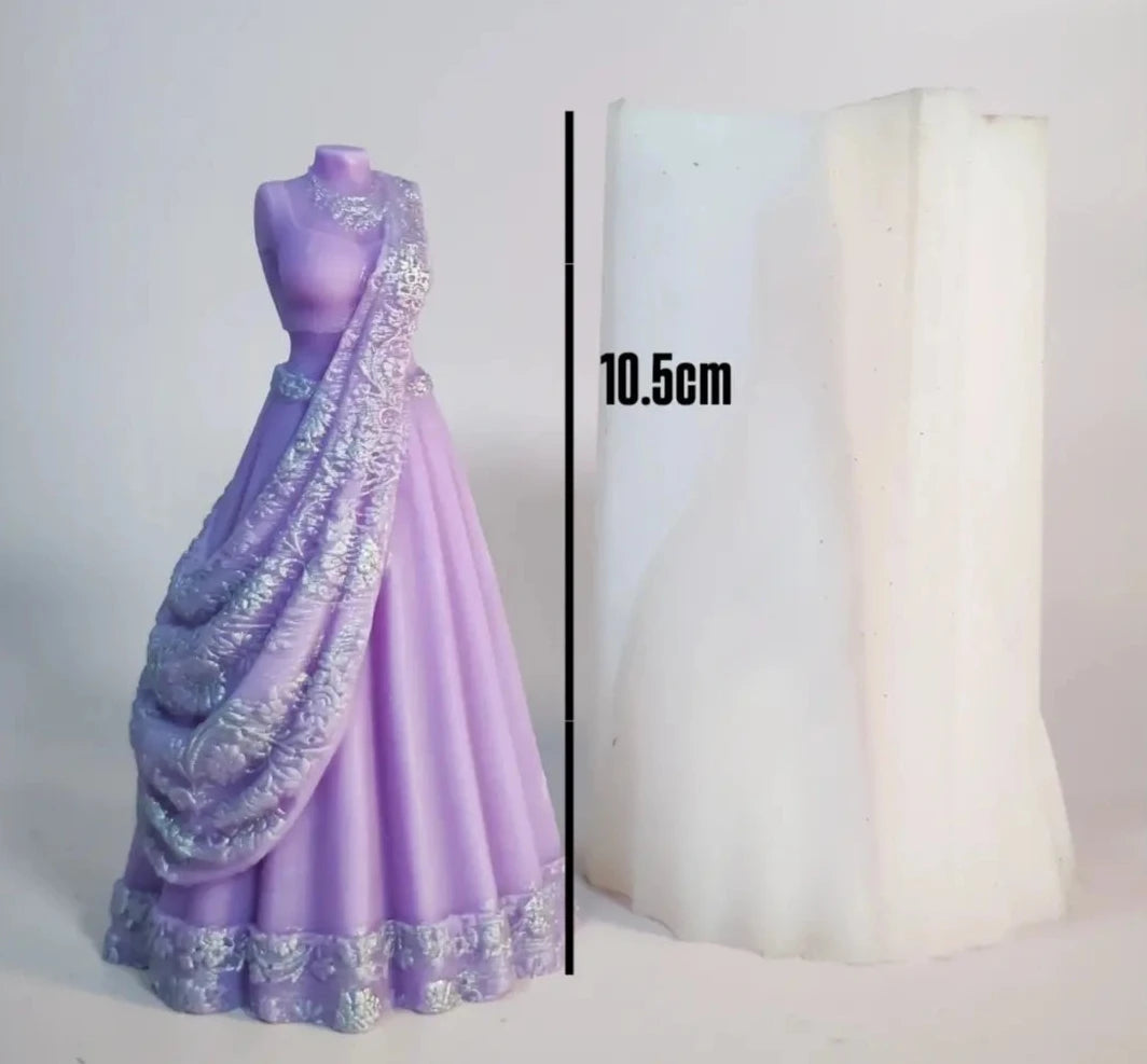 Lehenga Candle Mold
