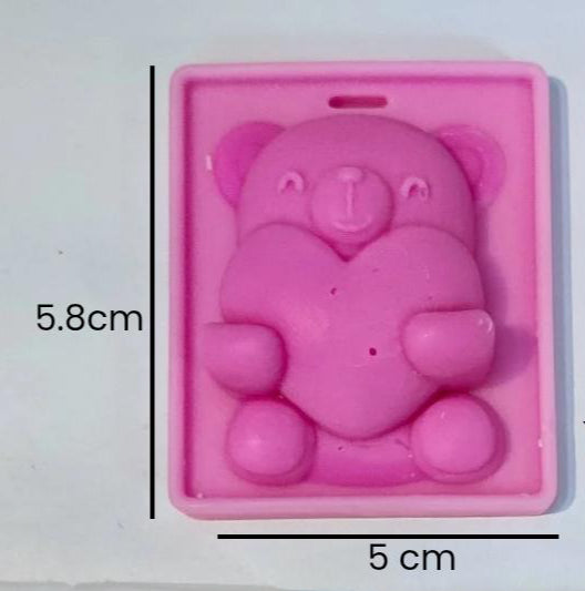 Heart Teddy Wax Tablet Mold
