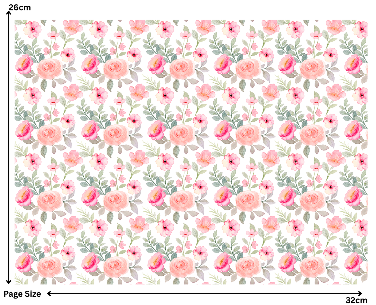 Rose Hand Painted (1 Sheet: Water Transfer Sticker)