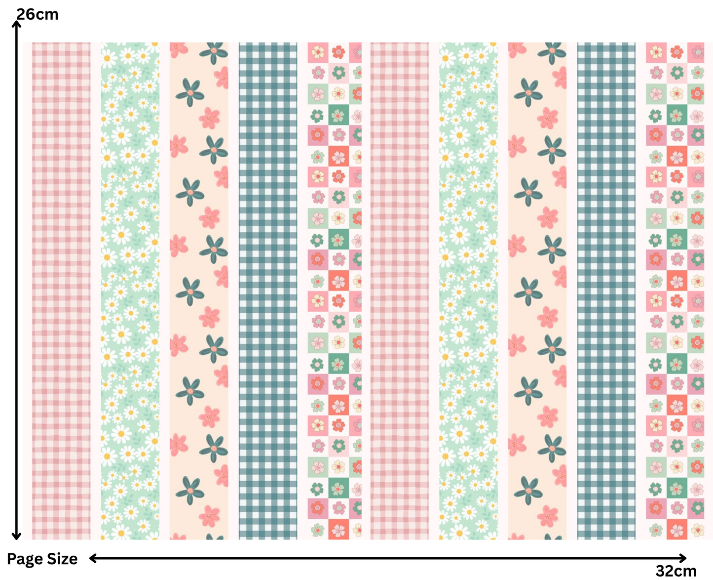 Mixed Stripes (1 Sheet: Water Transfer Sticker)