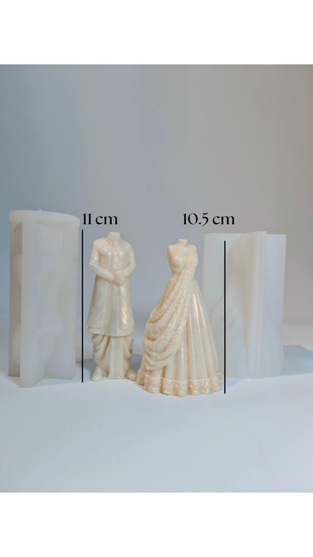 Bride and groom candle mould
