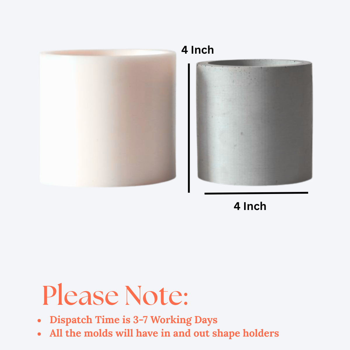 Canister Planter Mould for jesmonite, concrete, cement for diy handmade crafts and art