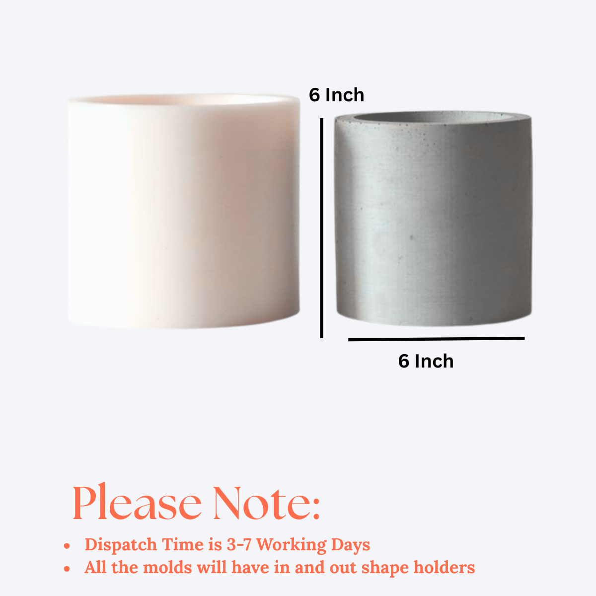 Canister Planter Mould for jesmonite, concrete, cement for diy handmade crafts and art