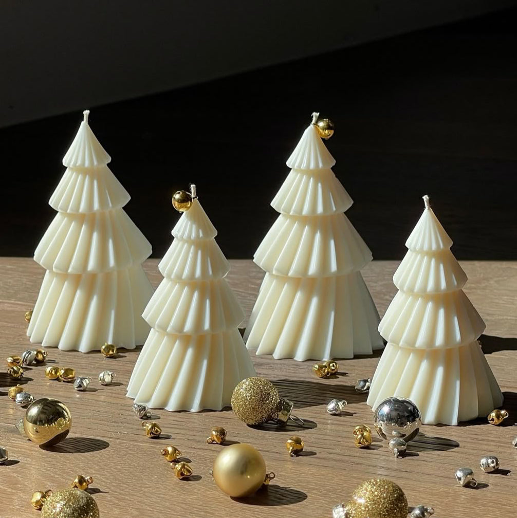 Small and Medium Christmas tree candle Mould for diy concrete, jesmonite, resin and candle handmade decor