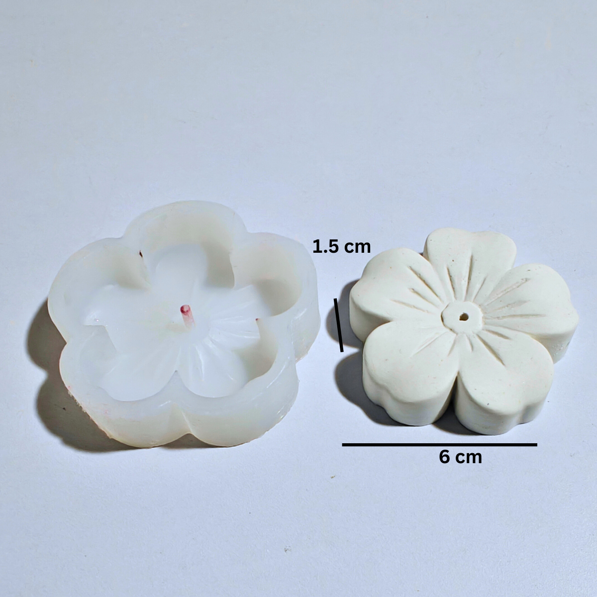 Flower Incense Holder Mould for jesmonite, concrete, cement for diy handmade crafts and art