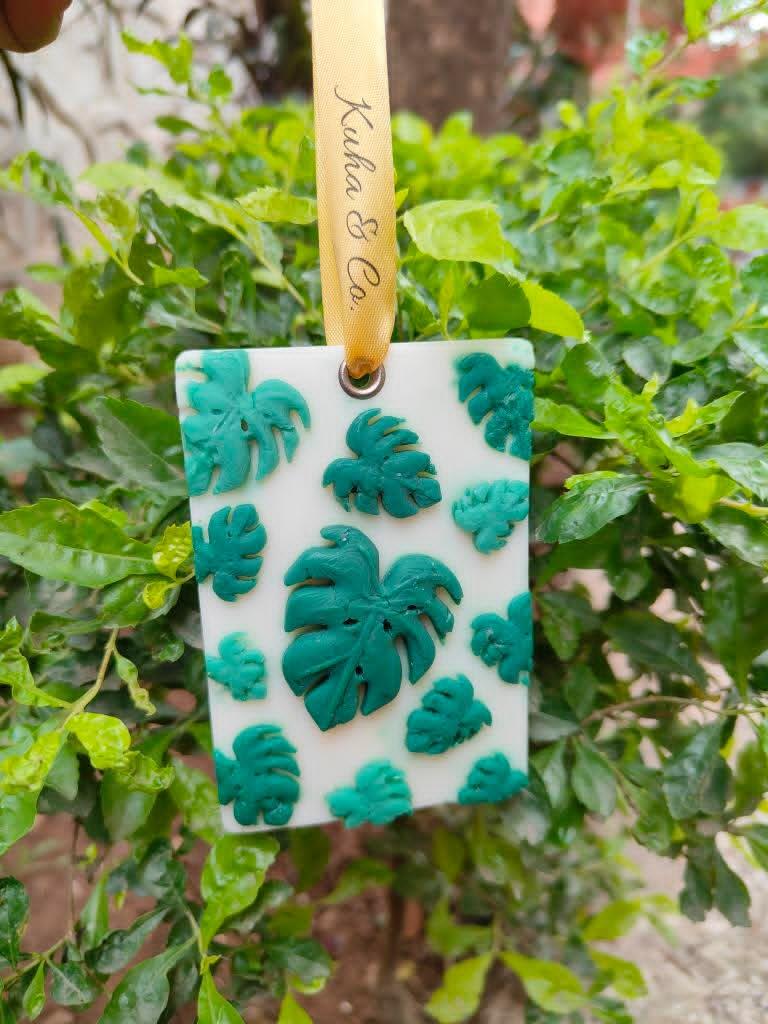 Monstera Leaf Wax Tablet mould for diy concrete cement jesmonite resin art decor