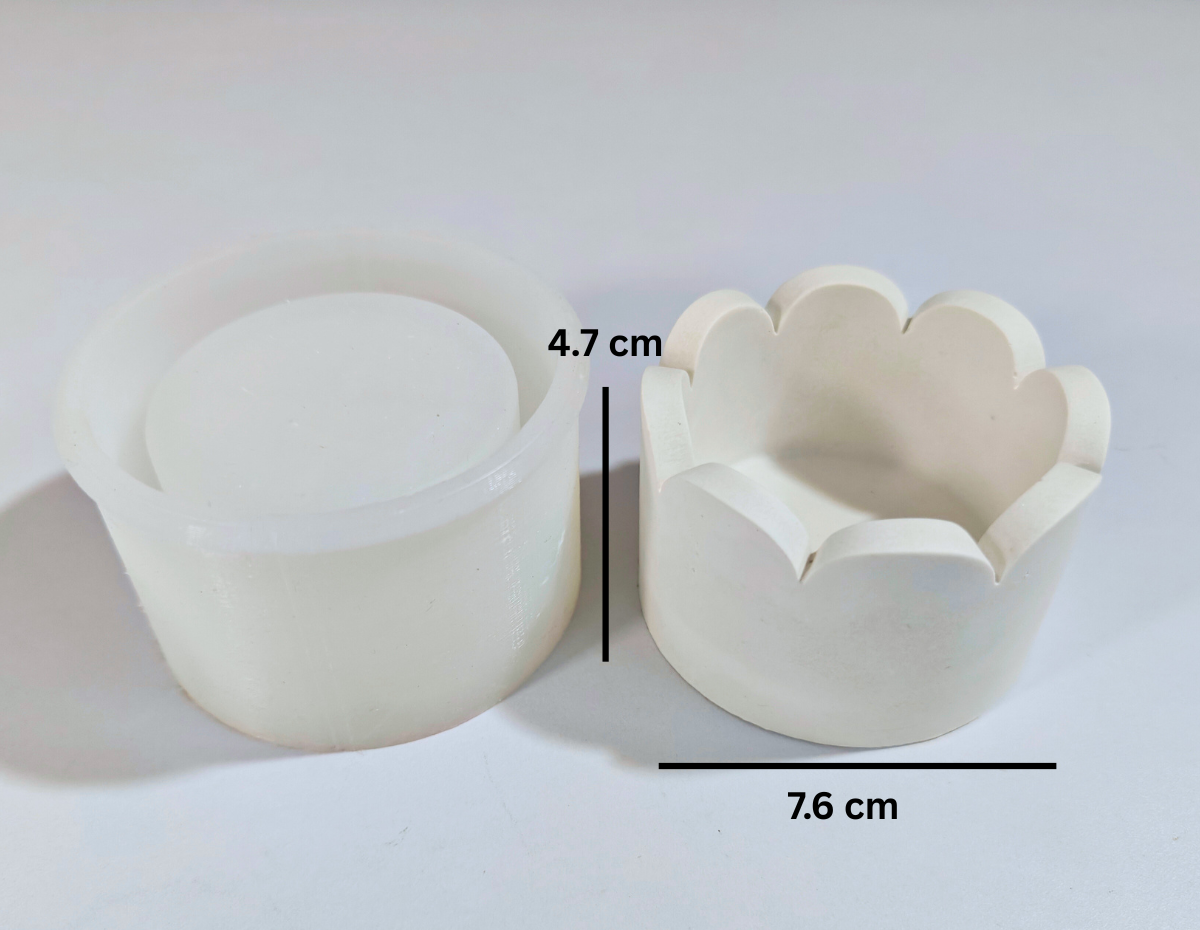 Muff Jar Mold for concrete cement and candle jars for diy handmade candle jars