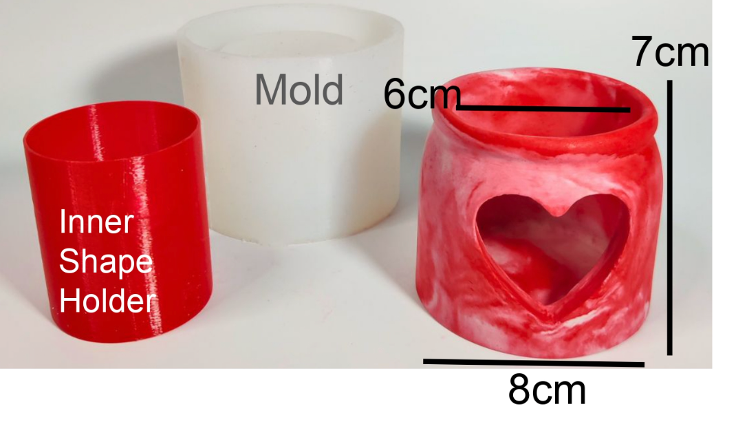 Heart Beat Jar Mold (Tea Light Holder)