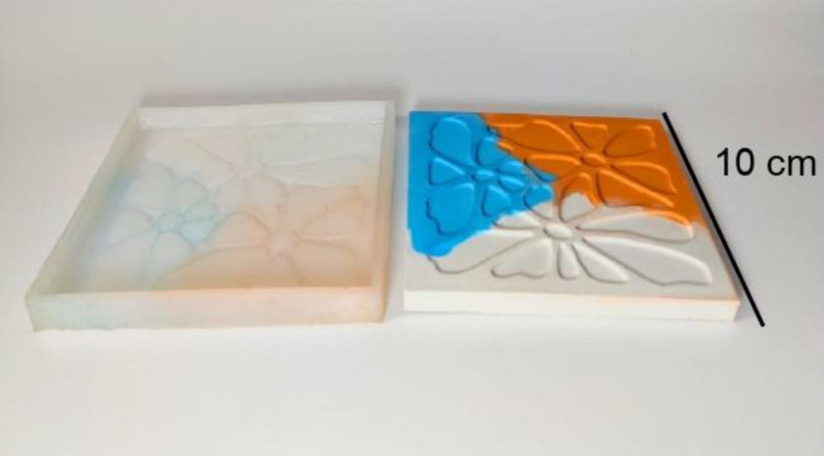 abstract flower coaster mould