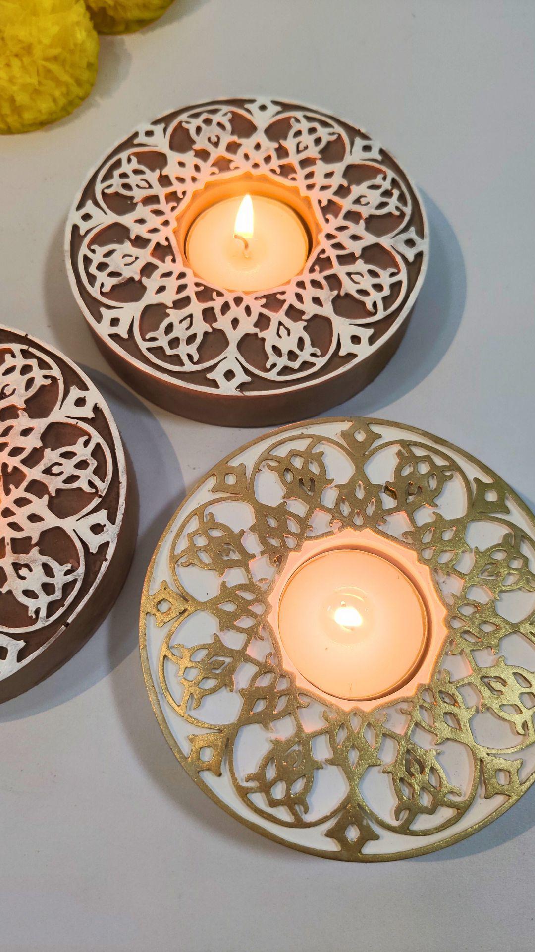 Ajrakh Tea Light Holder Mold