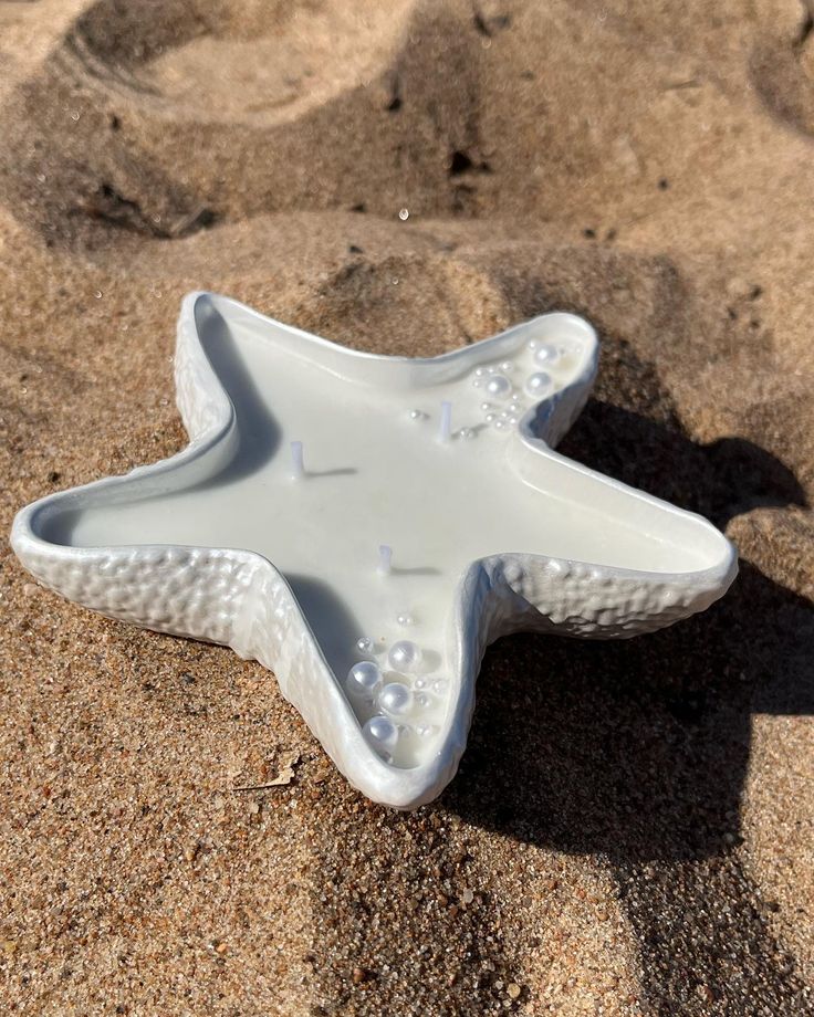 starfish shell dish mould for diy concrete, jesmonite, resin and candle handmade decor