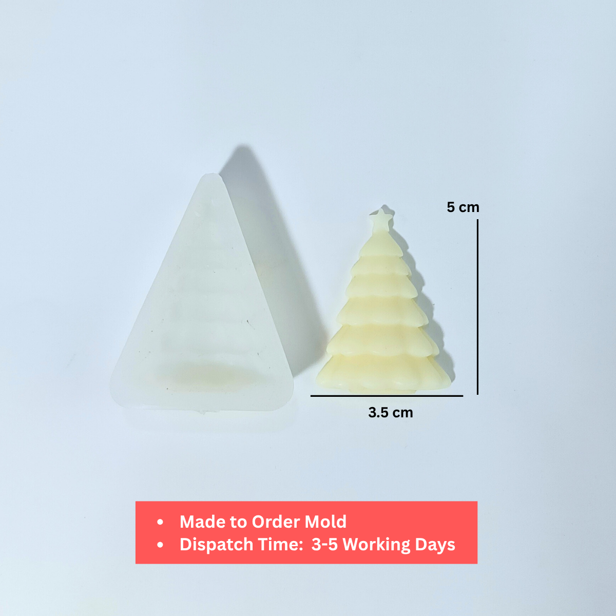 Star Tree Candle Topper Mold