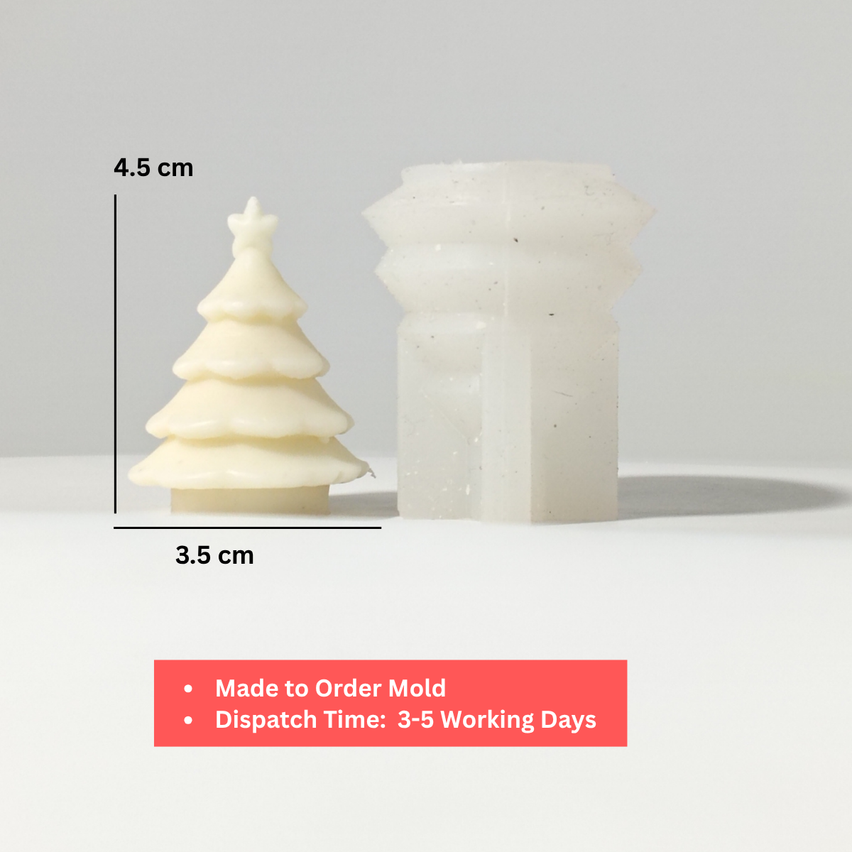 Merry Tree Candle Topper Mold (S)