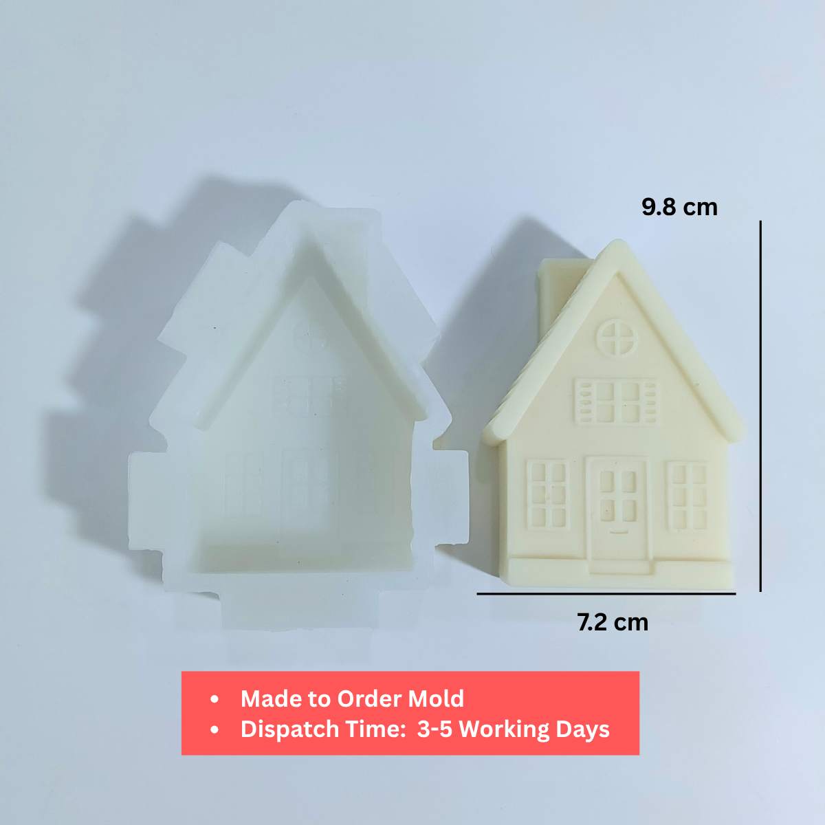 Holiday Cottage Candle Mold