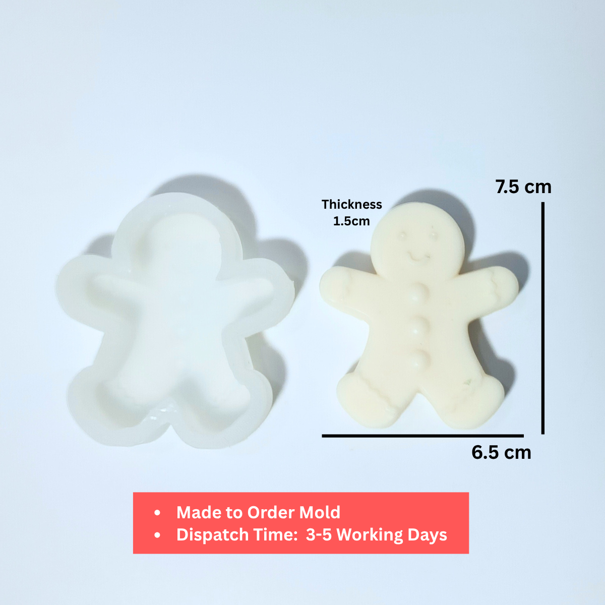 GingerMan Candle Mold