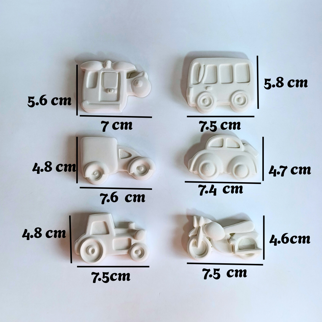 Vehicle Mold - Set of 6 (Kids Paint Kit)
