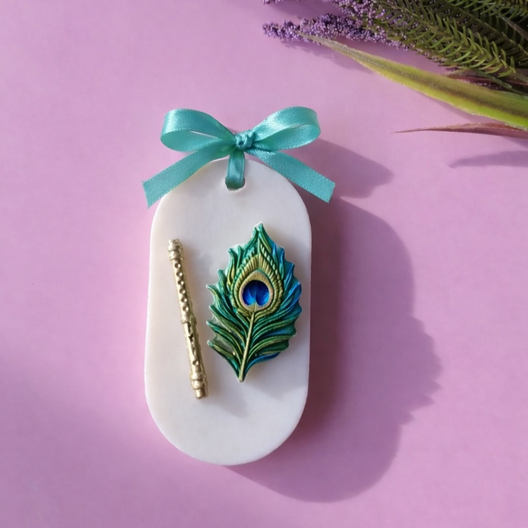 Krishna Feather & Flute Candle Topper Mold