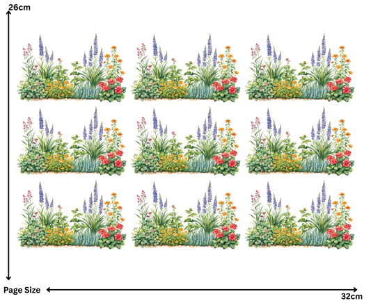 Fern Border (1 Sheet: Water Transfer Sticker)