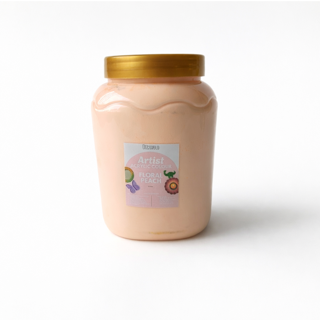 Floral Peach Acrylic Colour
