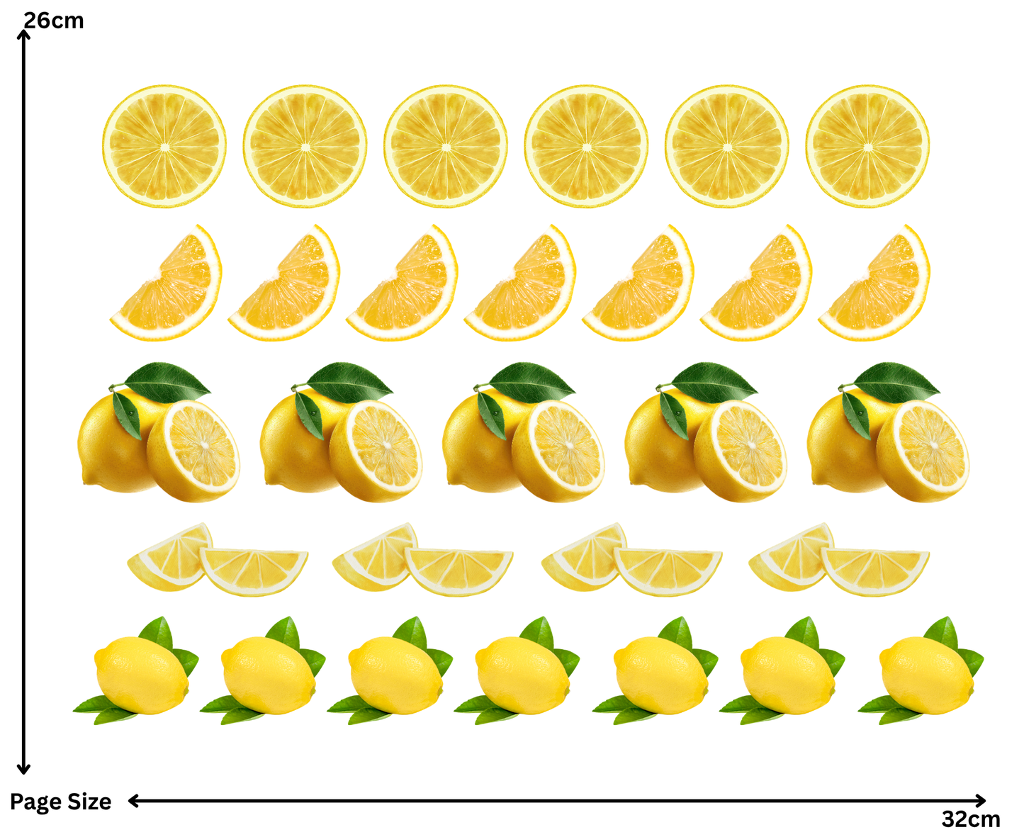 Fresh Lemon (1 Sheet: Water Transfer Sticker)