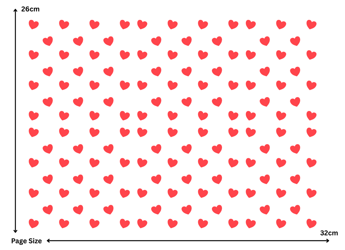 Mini Hearts (1 Sheet: Water Transfer Sticker)