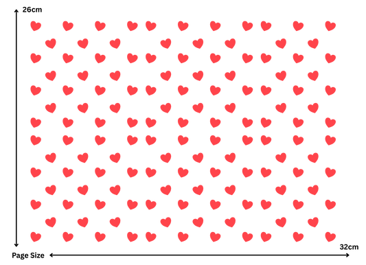 Mini Hearts (1 Sheet: Water Transfer Sticker)