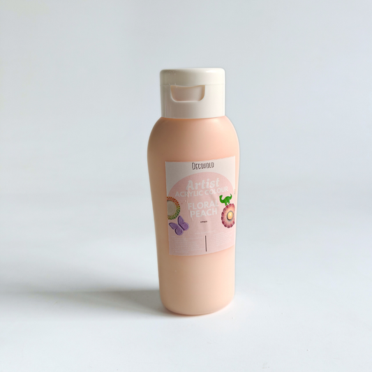 Floral Peach Acrylic Colour