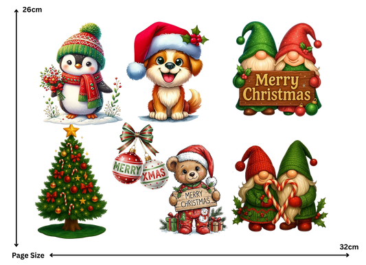 Christmas Large Motifs (1 Sheet: Water Transfer Sticker)