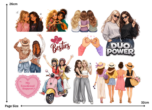 Best Friends (1 Sheet: Water Transfer Sticker)
