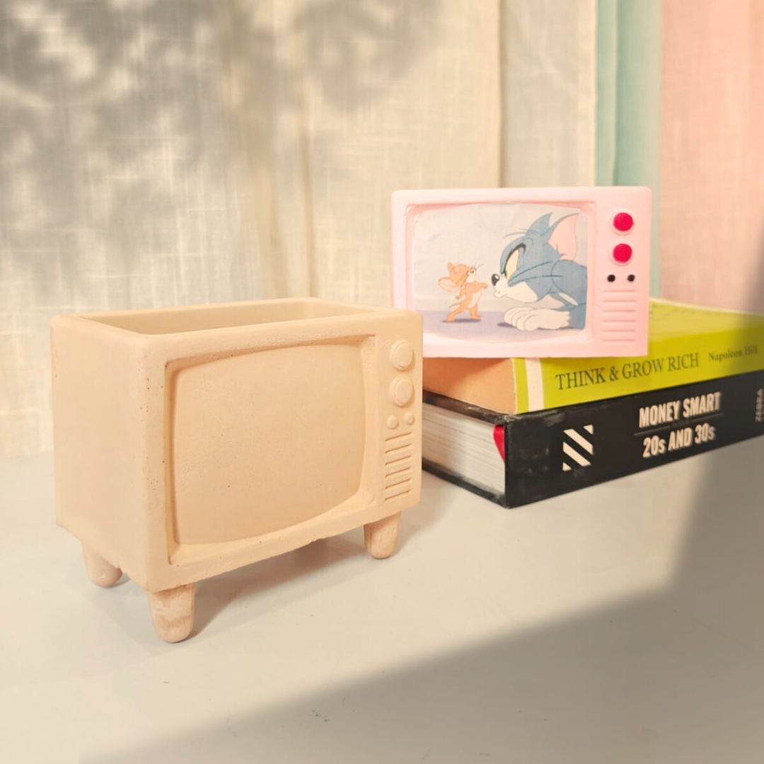Cute Television (TV) Jar Mold + IN & OUT SH