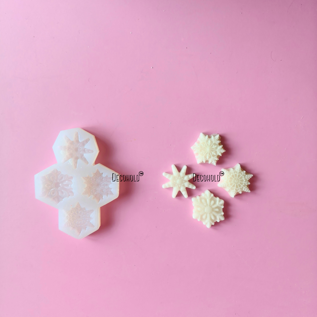 Snowflake Candle Topper Silicone Mold