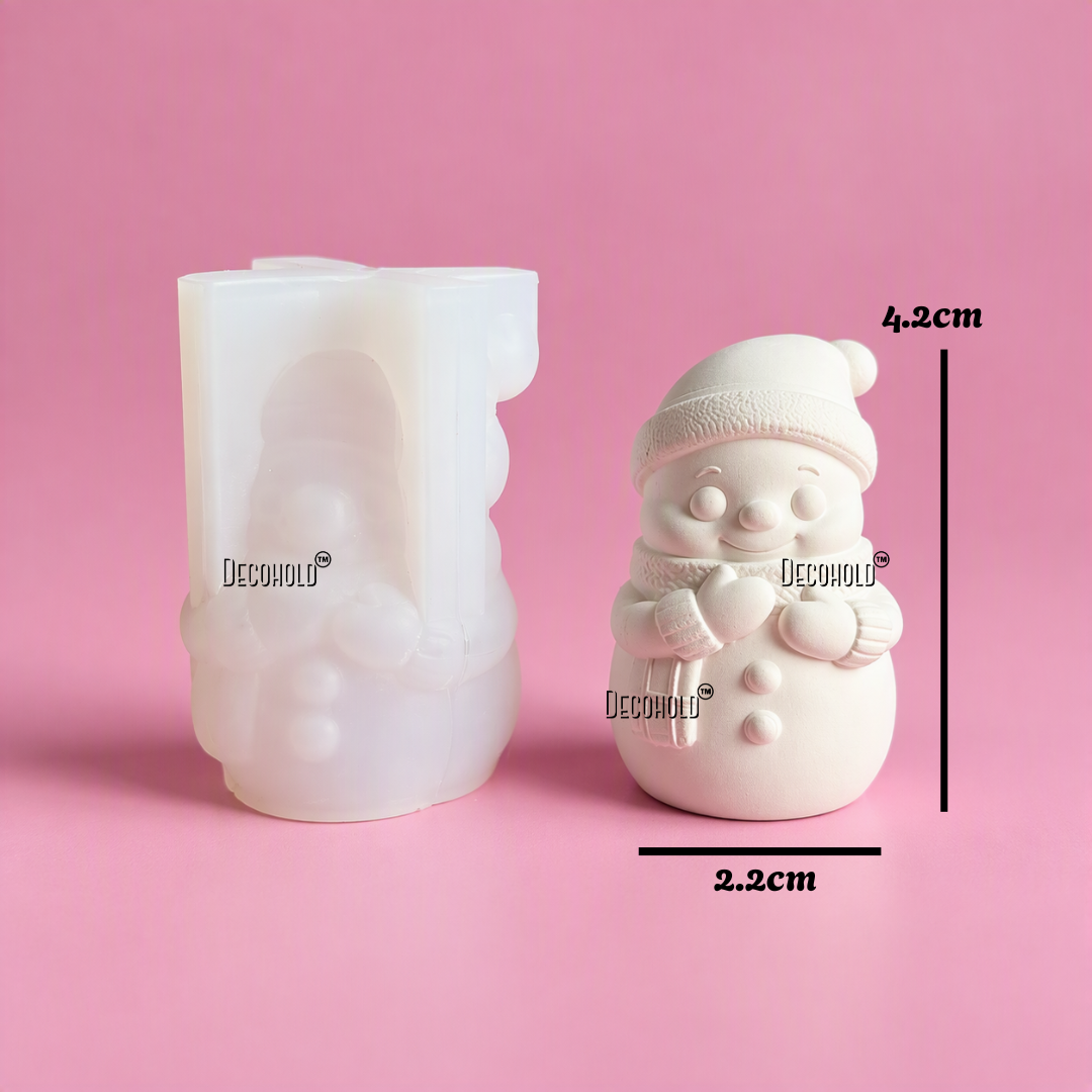 Mini Snowman Candle Silicone Mold (S)
