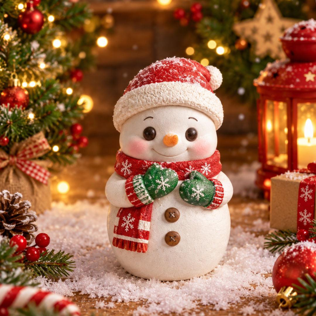 Snowman Candle Silicone Mold (M)