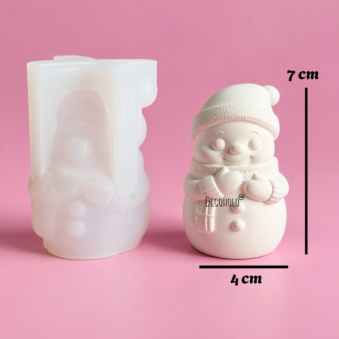 Snowman Candle Silicone Mold (M)
