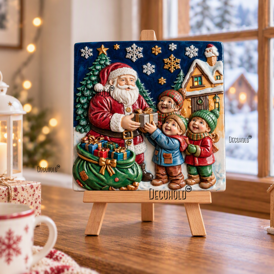Santa and Kids Keepsake Silicone Mold