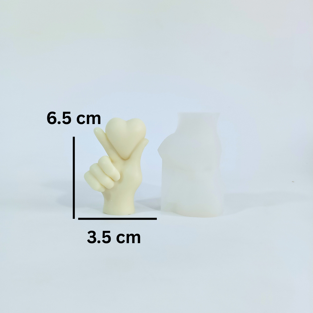 Korean Finger Heart Candle Mold (Small)