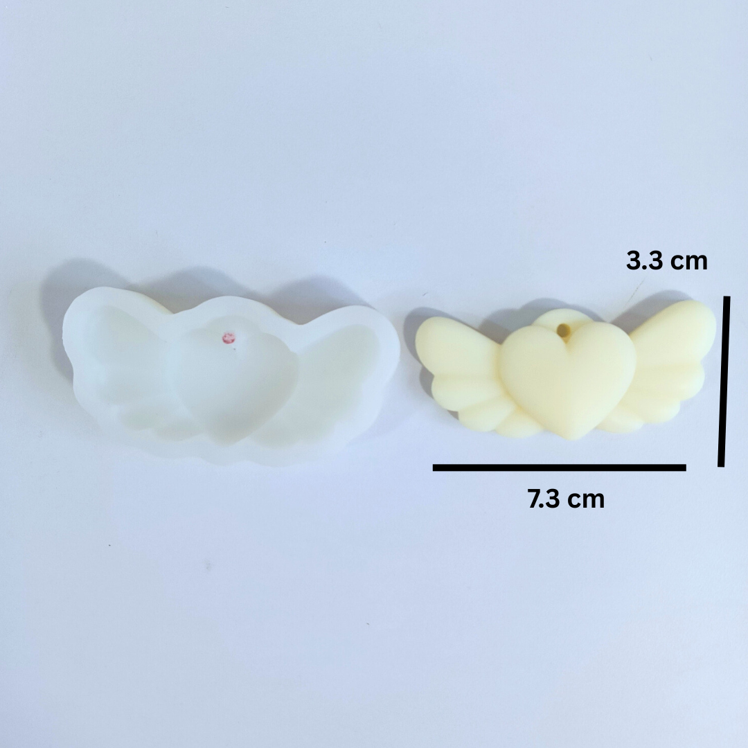Winged Heart Wax Sachet Mold