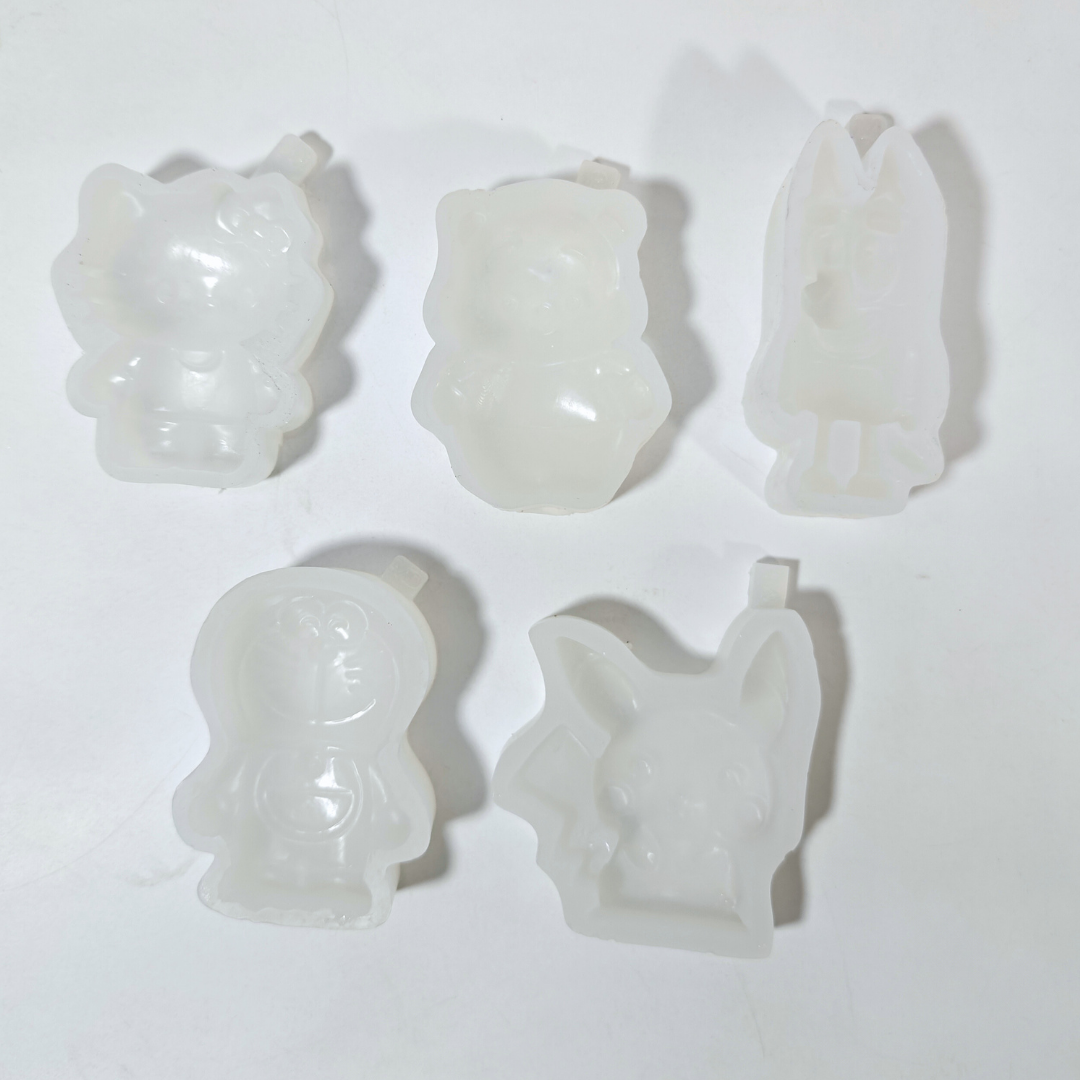 Cartoon Mold - Set of 5 (Kids Paint Kit)