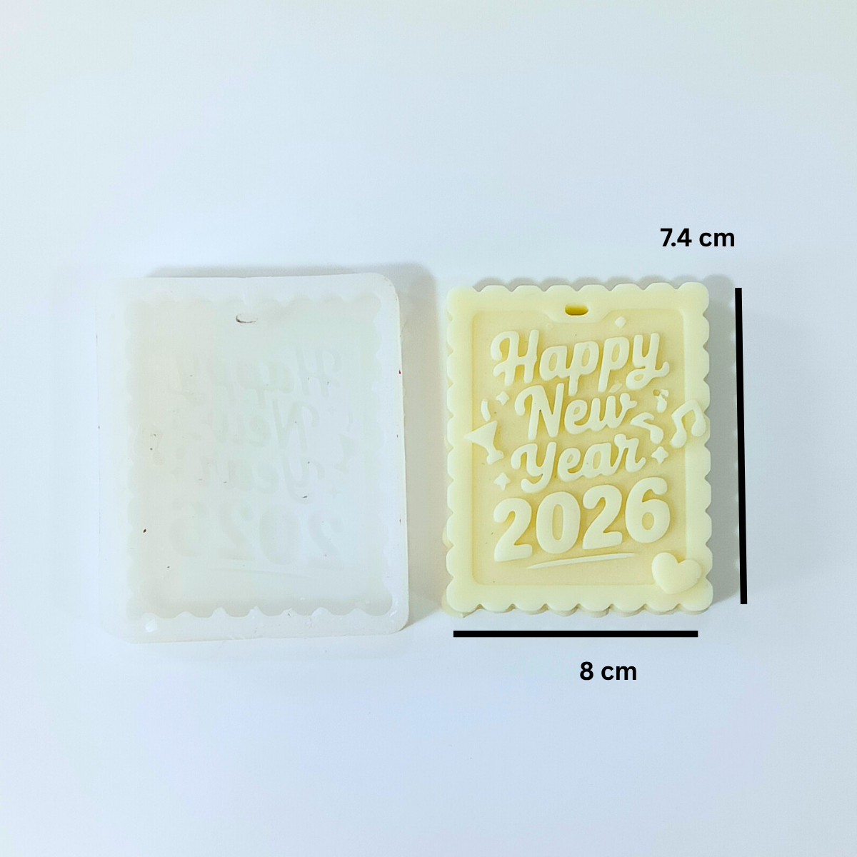 Happy New Year Wax Sachet Mold