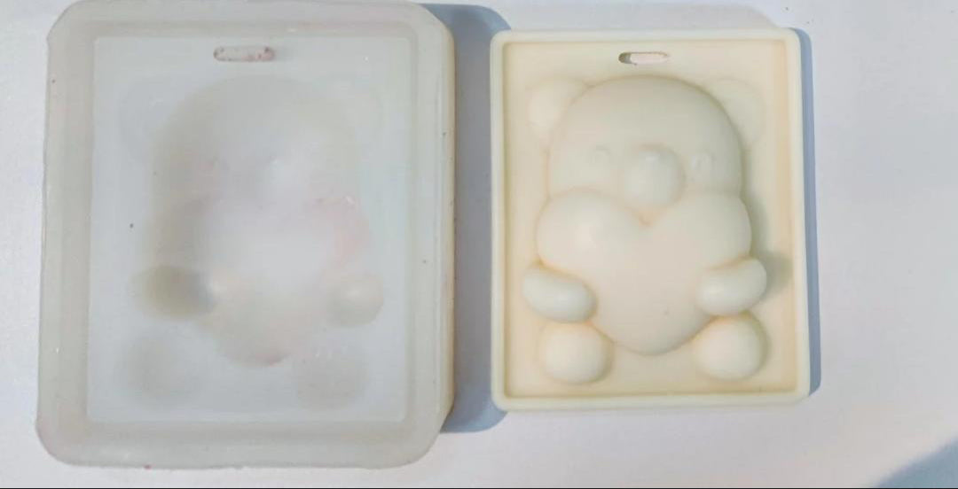 Heart Teddy Wax Tablet Mold