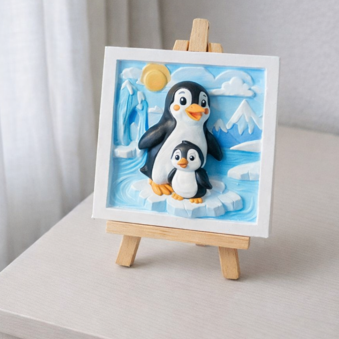 Penguin Keepsake Canvas Mold