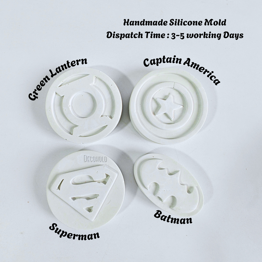 Superhero Logo Mold - Set of 4 (Kids Paint Kit)