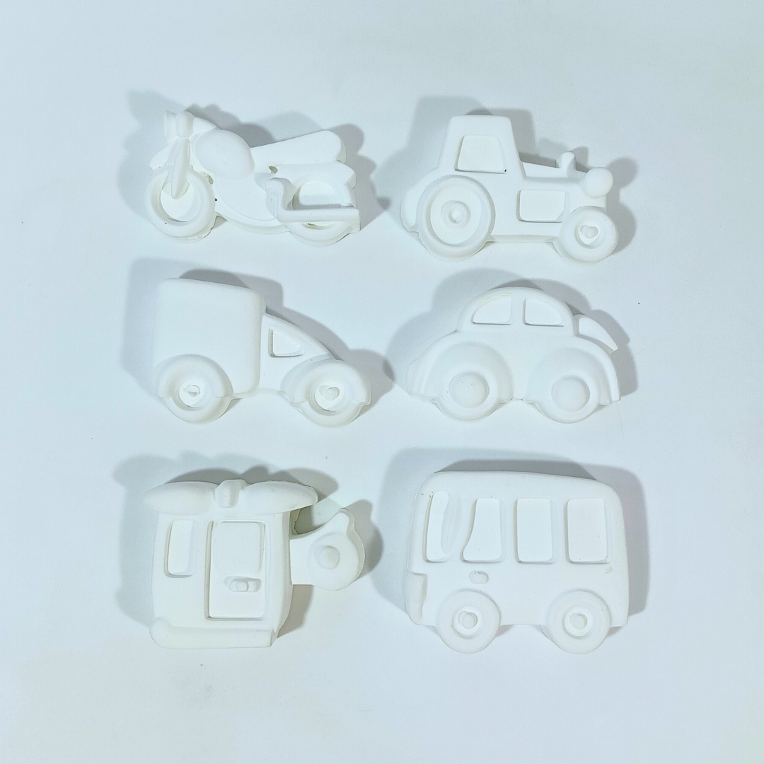 Vehicle Mold - Set of 6 (Kids Paint Kit)
