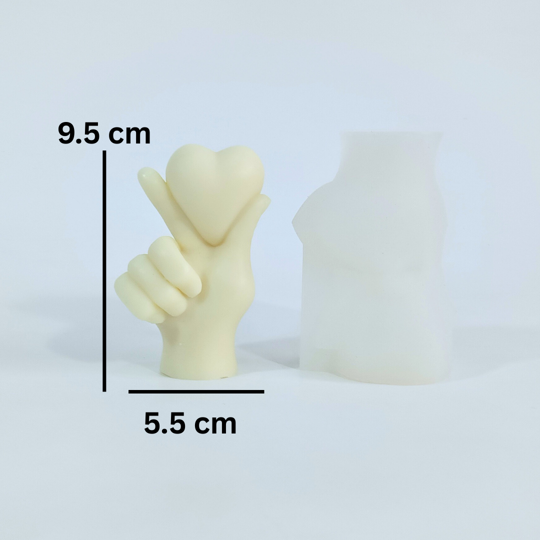 Korean Finger Heart Candle Mold (Big)