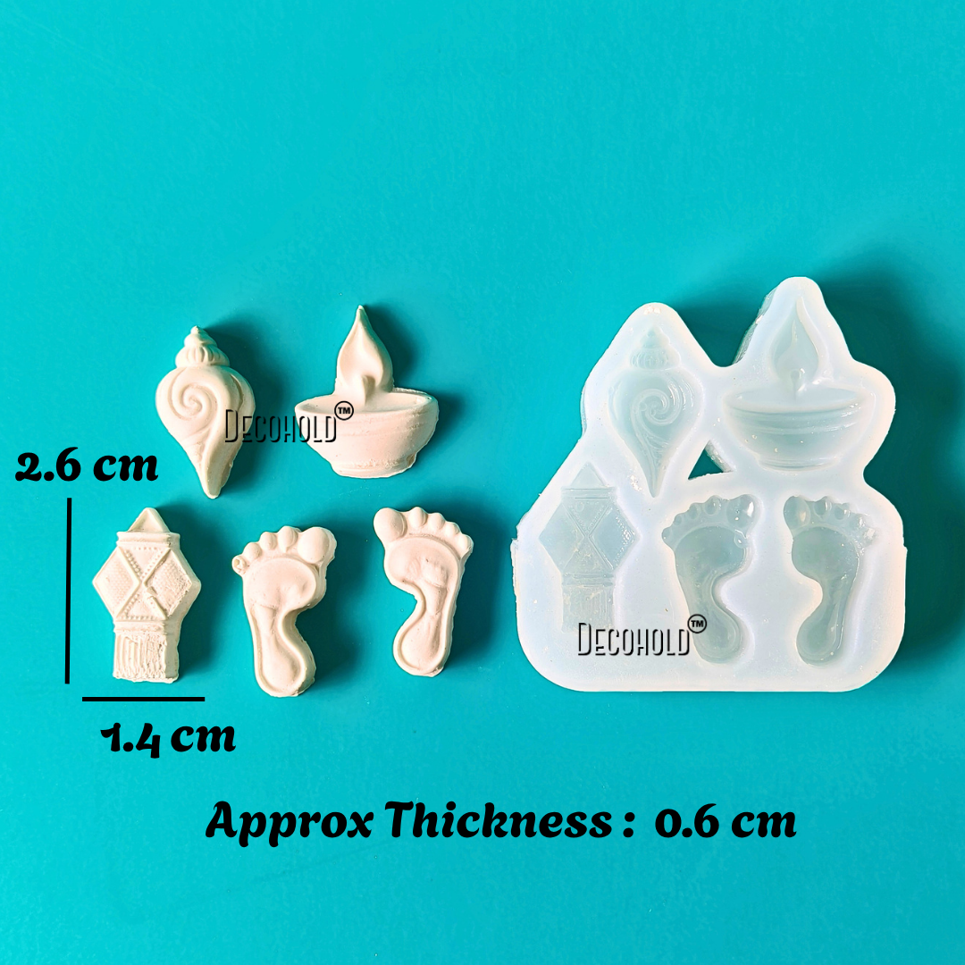 Diwali Elements Candle Topper Silicone Mold