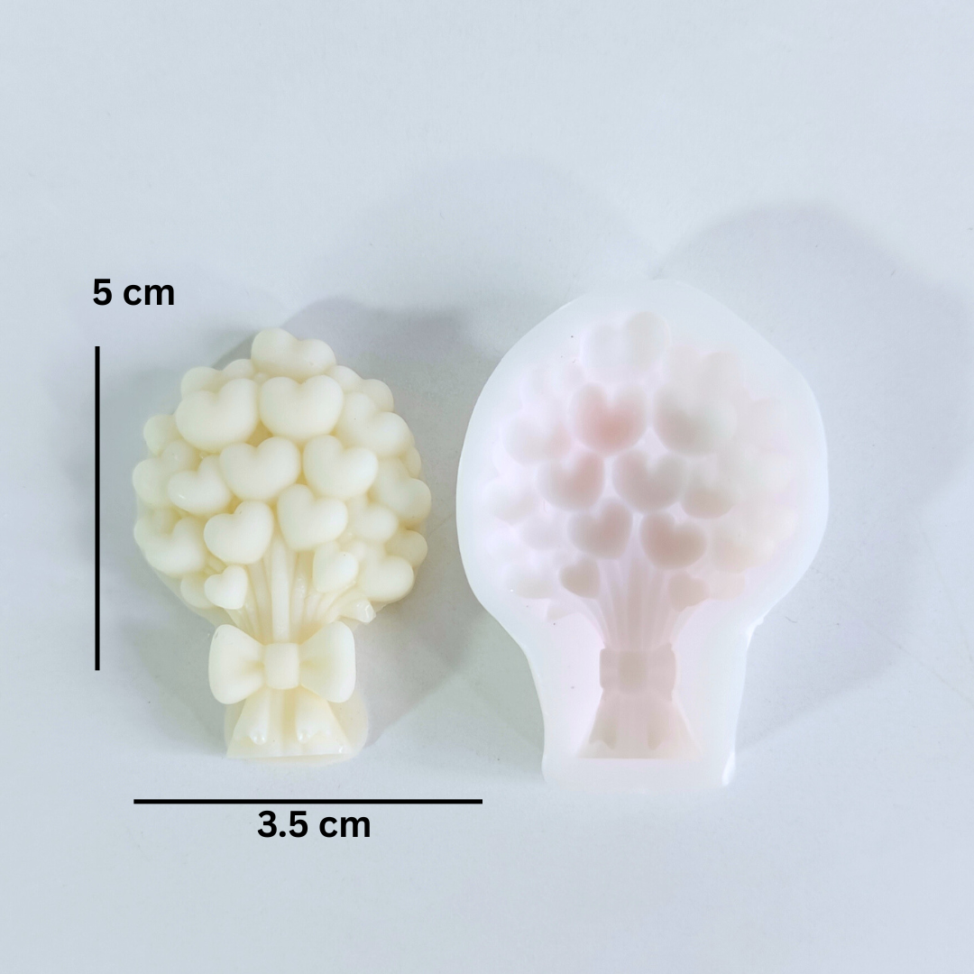 Balloon Hearts Candle Topper Mold