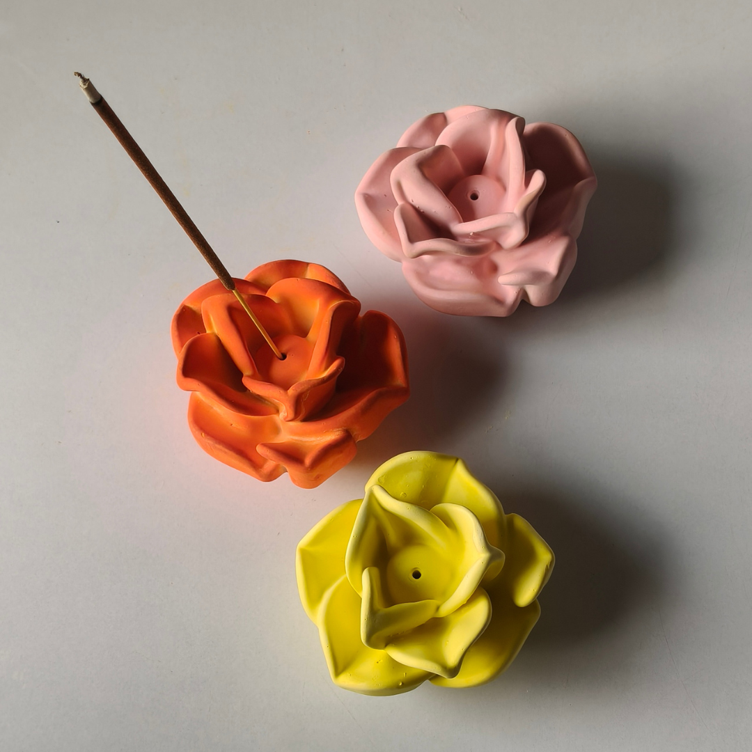 Rose Incense Holder Mold