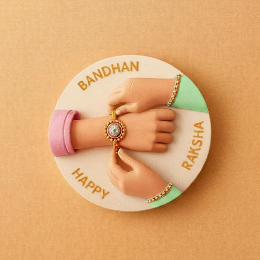 Happy Raksha Bandhan Hands Mold